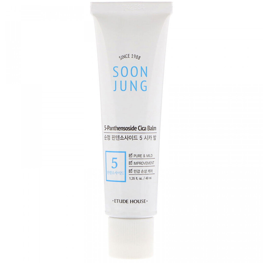 Balsam intens reparator SoonJung 5-Panthensoside Cica Balm, 40ml, ETUDE - blively.ro
