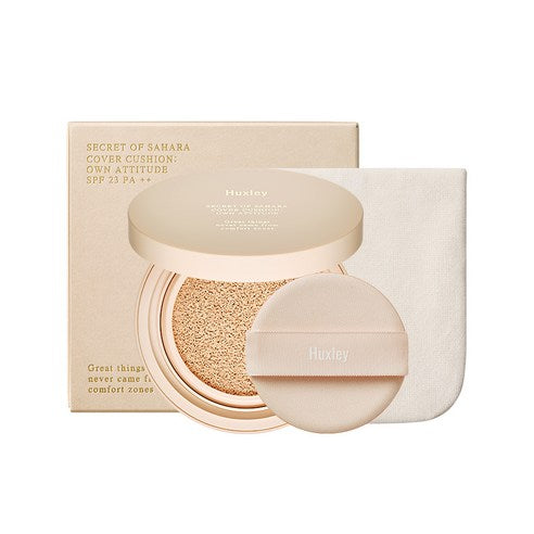 Fond de ten cu SPF23 PA++ Cover Cushion Own Attitude #03 Sand Dune, 12g, Huxley - blively.ro
