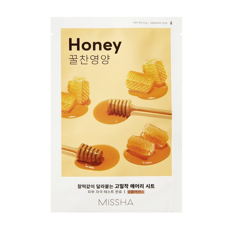 Masca de fata cu extract de miere Airy Fit Sheet Mask Honey, 19g, Missha - blively.ro