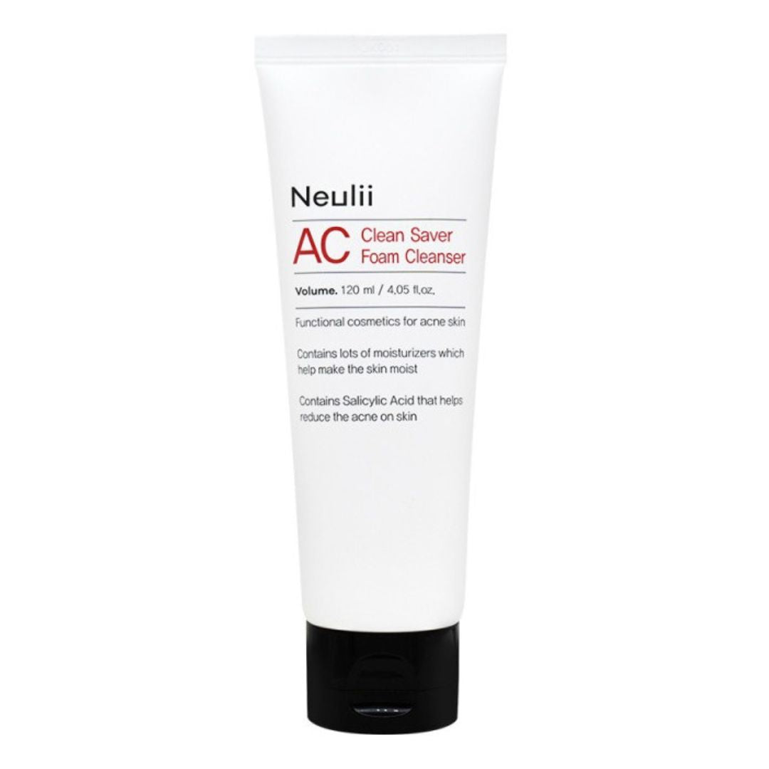Spuma de curatare a fetei pentru ten acneic AC Clean Saver Foam Cleanser, 120ml, Neulii - BLIVELY.RO