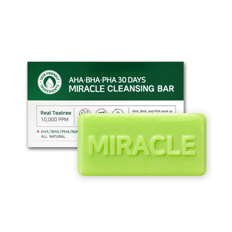 Sapun pentru fata AHA BHA PHA 30 Days Miracle Cleansing Bar, 106g, Some By Mi - blively.ro