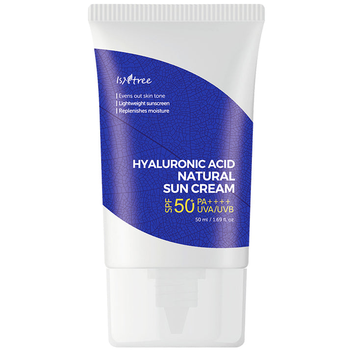 Crema cu SPF 50+ PA++++ Hyaluronic Acid Natural Sun Cream, 50ml, Isntree - BLIVELY.RO