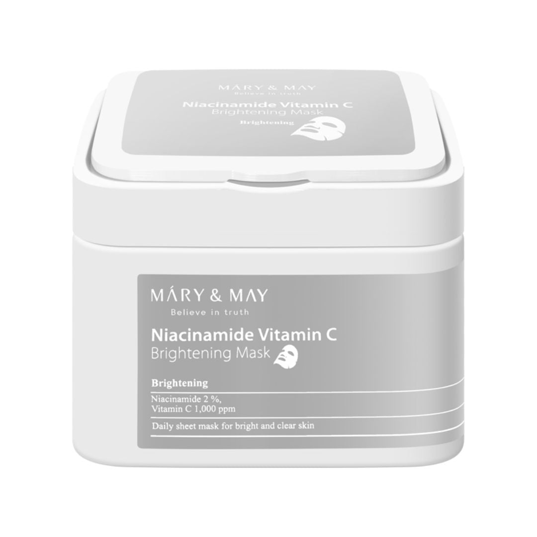 Masca de fata tip servetel pentru luminozitate Niacinamide Vitamin C Brightening Mask, 30 buc, Mary & May - BLIVELY.RO
