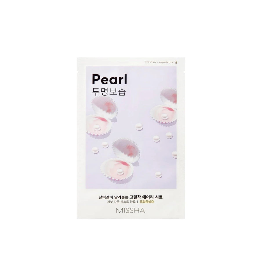 Masca de fata cu extract de perle Airy Fit Sheet Mask Pearl, 19g, Missha - BLIVELY.RO