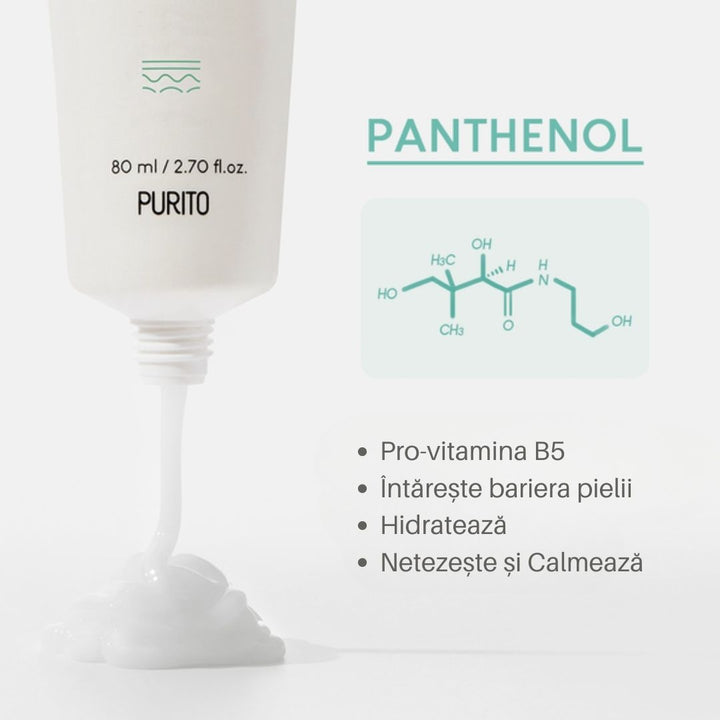 Crema de fata hidratanta B5 Panthenol Re-Barrier Cream, 80ml, Purito - blively.ro