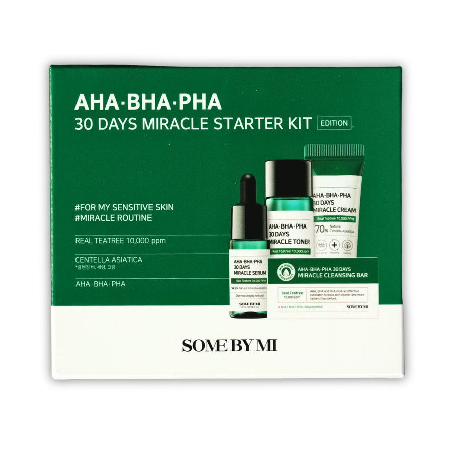 Set ingrijire ten acneic AHA BHA PHA 30 Days Miracle Starter Kit, Some By Mi - BLIVELY.RO