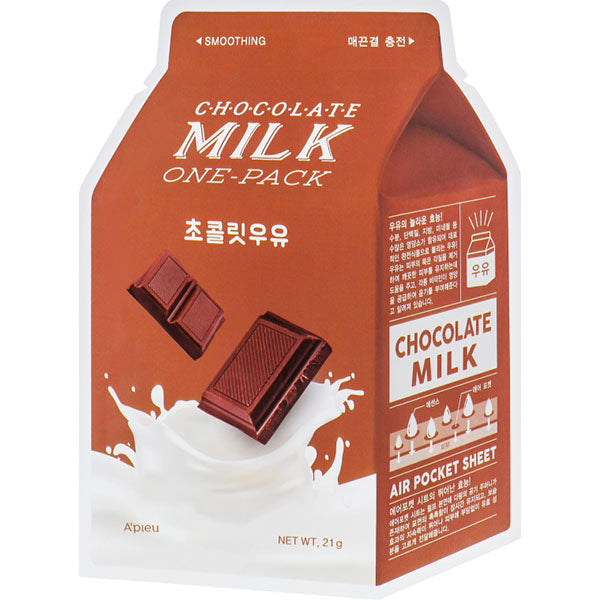 Masca de fata cu proteine din lapte si extract de ciocolata Chocolate Milk One-Pack, 21g, A’pieu - blively.ro