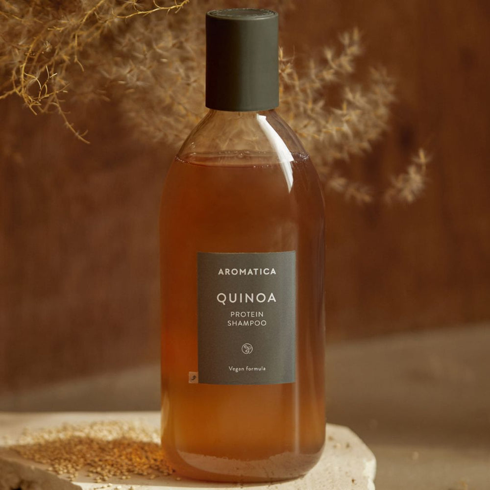 Sampon cu proteine din quinoa pentru par deteriorat Quinoa Protein Shampoo, 400ml, Aromatica - blively.ro
