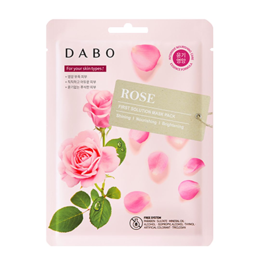 Masca de fata cu extract de trandafir First Solution Mask Pack Rose, 23g, DABO - BLIVELY.RO