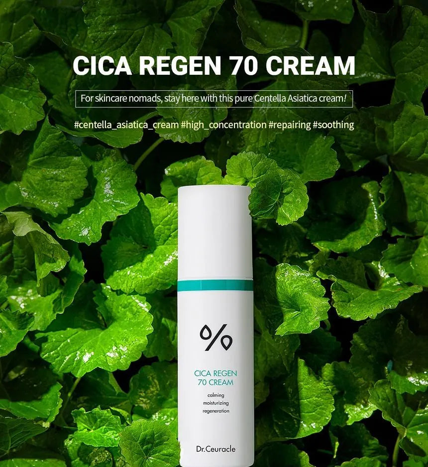 Crema de fata cu efect de regenerare Cica Regen 70 Cream, 50ml, Dr. Ceuracle - Blively.ro