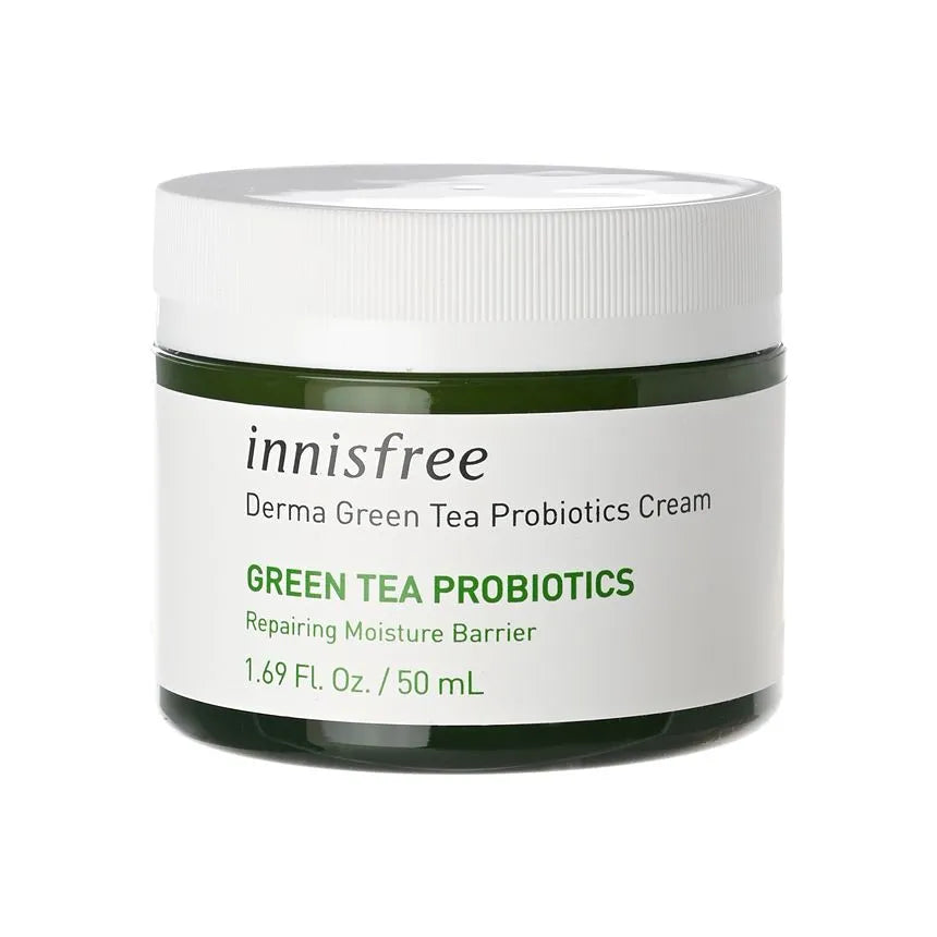 Crema de fata cu probiotice Derma Green Tea Probiotics Cream, 50ml, Innisfree - blively.ro