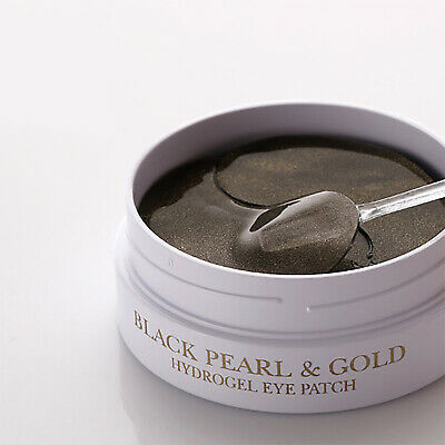 Plasturi de ochi cu aur si pulbere de perle negre Black Pearl & Gold Hydrogel Eye Patch, 60 buc, Petitfee - blively.ro