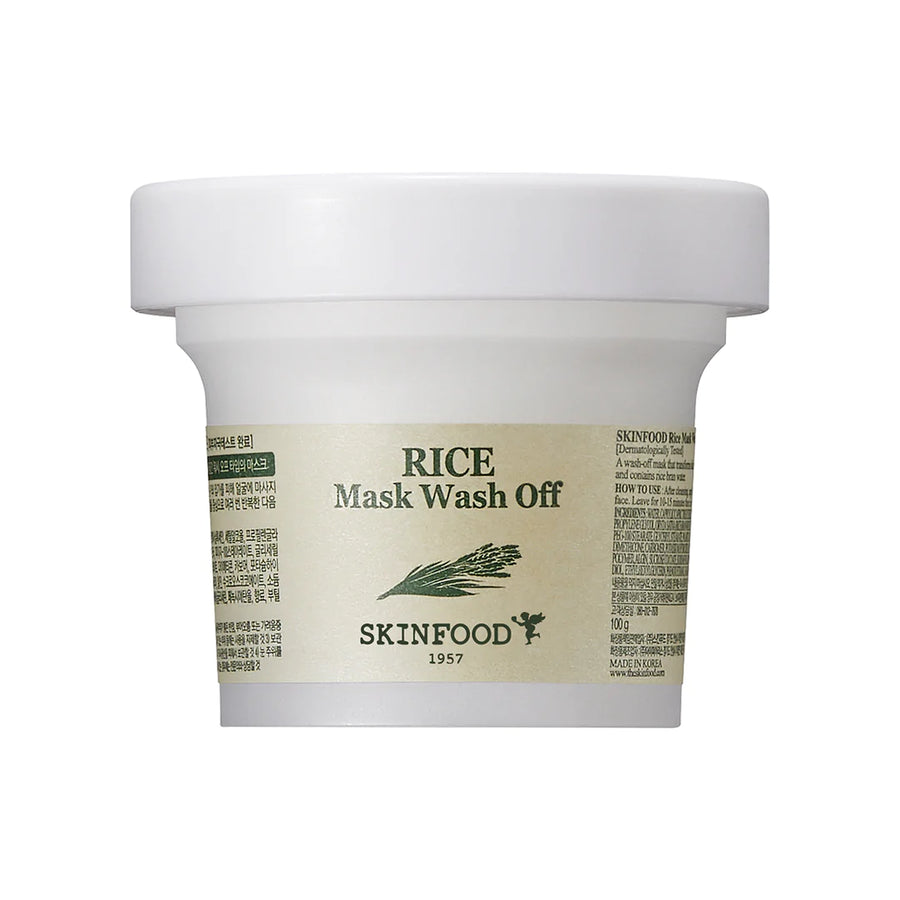 Masca de fata cu extract din orez Rice Mask Wash Off, 100g, SKINFOOD - blively.ro