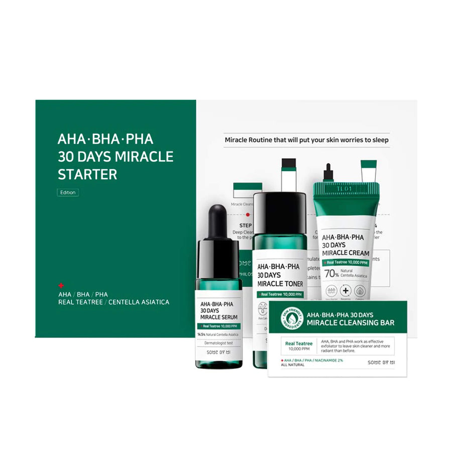 Set ingrijire ten acneic AHA BHA PHA 30 Days Miracle Starter Set, Some By Mi - blively.ro