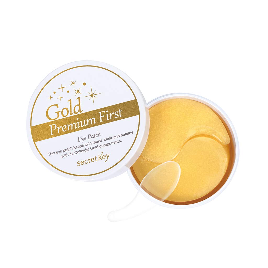 Plasturi pentru ochi cu extract de aur Gold Premium First Eye Patch, 60 buc, Secret Key - blively.ro